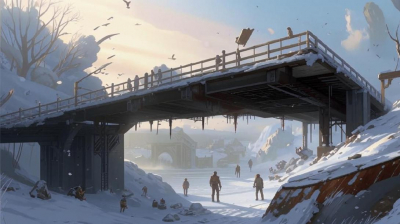 Мост обрушился в СКО