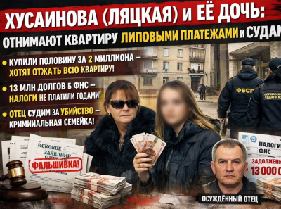 20 лет квартирных афер: как Хусаинова‑Ляцкая зарабатывает на отъёме жилья и скрывается от ФНС с долгами 13 млн