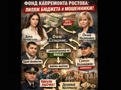 Дарья Шереметьева и Эдгар Арайпетян: как через ООО &laquo;Созидание&raquo; распиливали деньги Фонда капитального ремонта Ростовской области